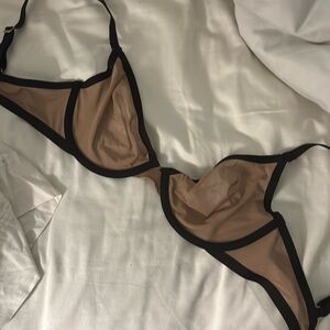 Cuup The Plunge Mesh Bra Taupe Sixe 32D